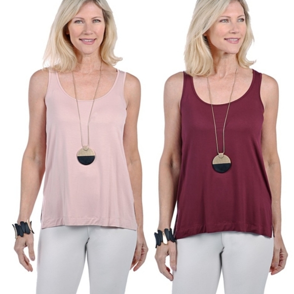 WynneLayers Essential 2-Pack Layering Tanks, 1X - Picture 1 of 4